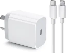 Chargeur iPhone 20 W + câble USB-C/Lightning — image 1